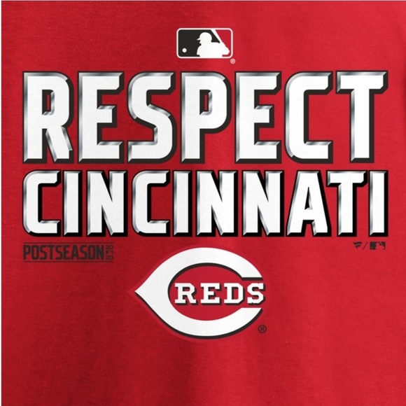 Cincinnati Reds Fanatics Branded 2020 Postseason Locker Room T-Shirt Men's Large - Picture 3 of 4
